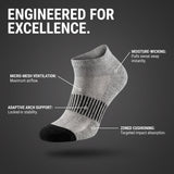Women's Grey & Black Striped Socks - 6 Pack