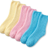 Tipi Toe Women’s Mixed Crew & Fuzzy Sock Bundle Pack – Colorful Geometric Funky Dress Socks & Plush Thermal Non-Skid Slipper Socks, Sizes 9–11