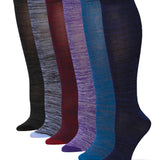 Knee High Socks 6-Pack + Casual Crew Socks 6-Pack Bundle