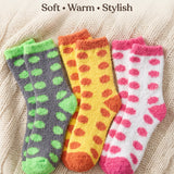 Anti-Skid Chilly Dotted Fuzzy Socks - 3 Pairs