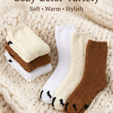 Soft Anti-Skid Tiger's Whiskers Fuzzy Socks - 3 Pairs
