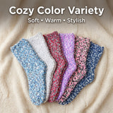 Colorful Patterned Candy Cane Chaos Fuzzy Socks - 6 Pairs