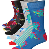 James Fiallo Men's Colorful Jurassic Dress Socks - 6 Pairs