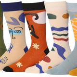 Men's Abstract Art Socks – Bold Collection - 6 Pack