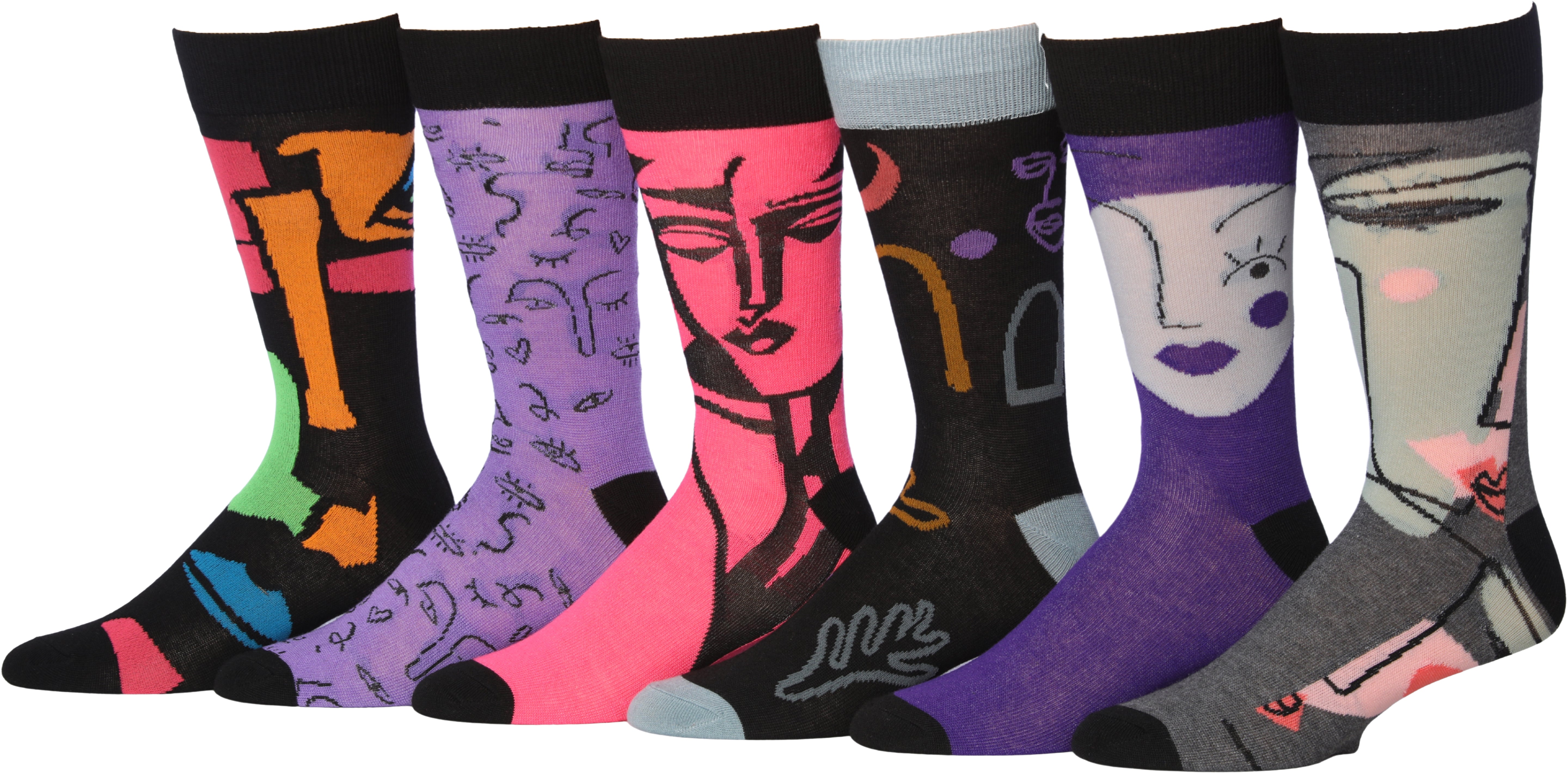 Socks Abstract Men's Abstract Art Socks – Modern Collection - 6 Pack