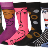 James Fiallo Men's 6 Pack Vibrant Classic & Pattern Mix Dress Socks