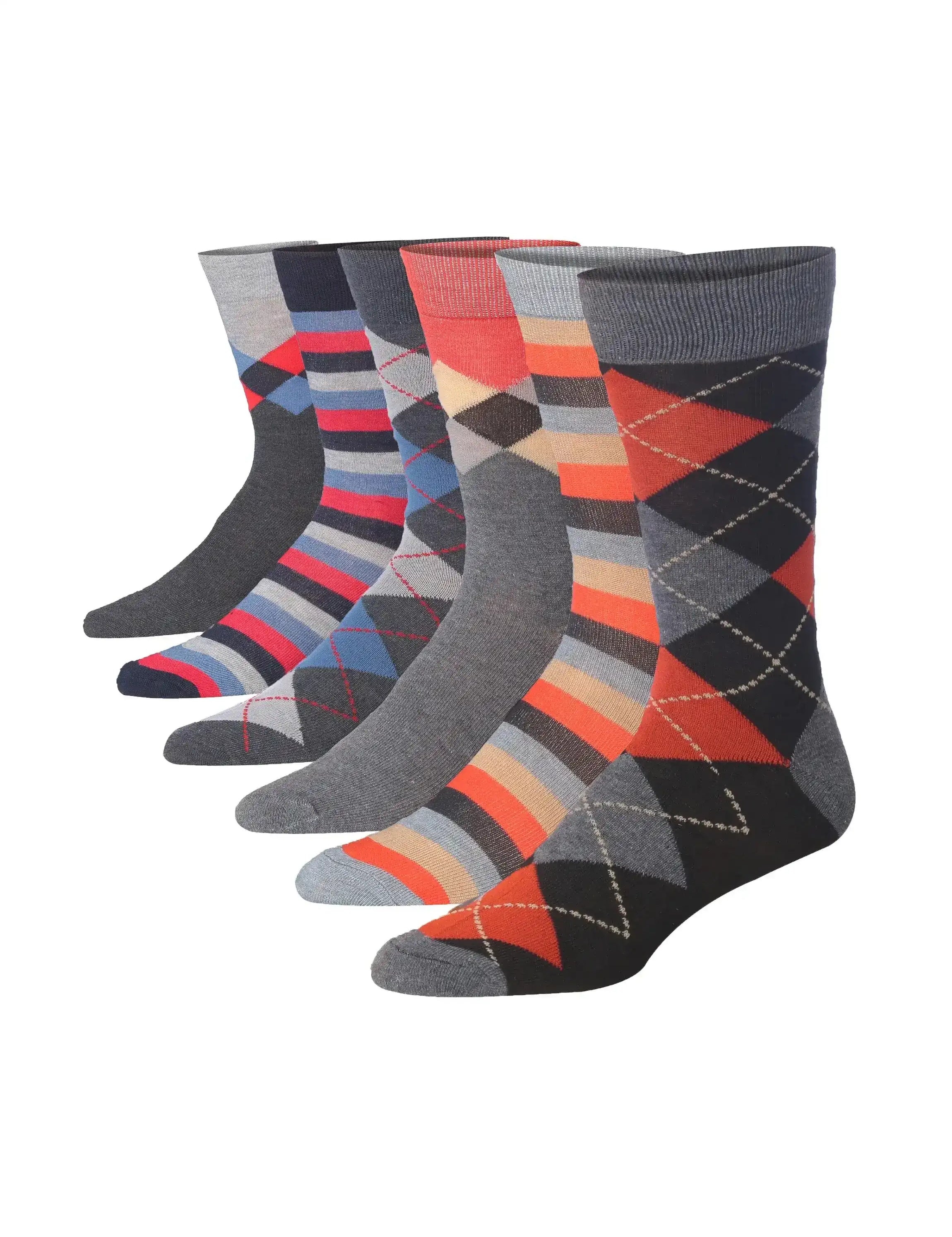Men's Argyle and Stripes Socks