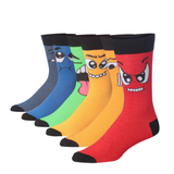 JAMES FIALLO Men's 6 Pairs Stylish Colorful Patterned Dress Socks