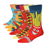 JAMES FIALLO Men's 6 Pairs Stylish Colorful Patterned Dress Socks