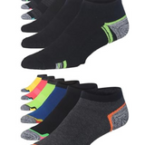 JAMES FIALLO Men's 12-Pack Cushioned Athletic Low Cut Socks with Moisture Control and Breathable Design