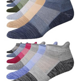 JAMES FIALLO Men's 12-Pack Cushioned Athletic Low Cut Socks with Moisture Control and Breathable Design