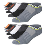 JAMES FIALLO Men's 12-Pairs Performance Low Cut Athletic Vibrant Neutral Mix Colors Patterned Sport Socks - Tipi Toe Socks