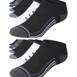  Men's 12-Pairs Performance Low Cut Athletic Classic Colors Minimalist Patterned Sport Socks - Socks