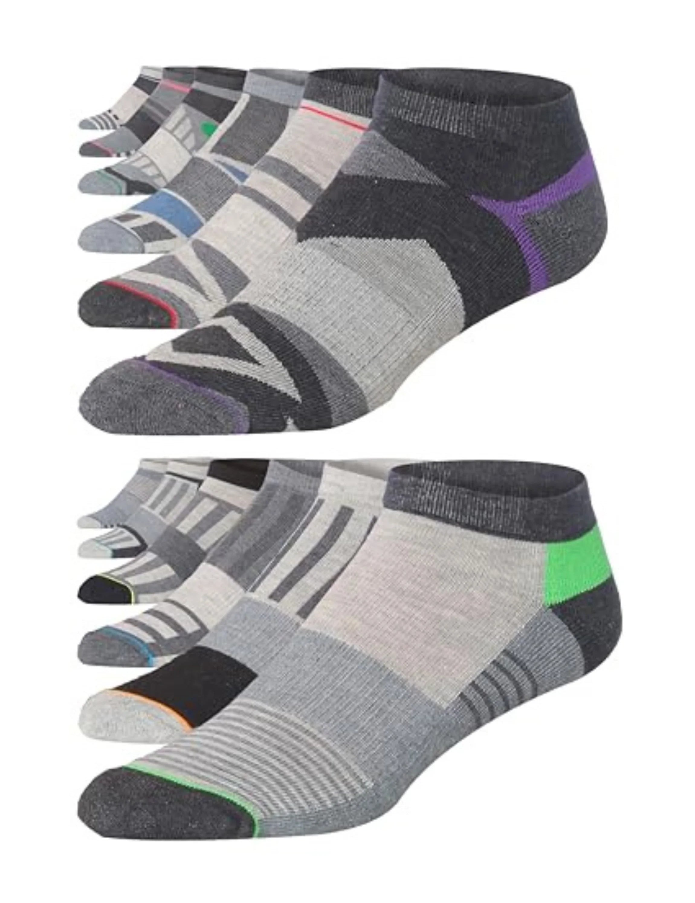 Men's Grayscale Stripes Sports Socks