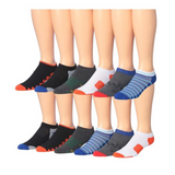 JAMES FIALLO Men's 12-Pack Cushioned Athletic Low Cut Socks with Moisture Control and Breathable Design