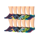 JAMES FIALLO Men's 12-Pack Cushioned Athletic Low Cut Socks with Moisture Control and Breathable Design