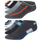 JAMES FIALLO Men's 12-Pack Cushioned Athletic Low Cut Socks with Moisture Control and Breathable Design