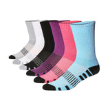  Men's 6 Pairs Cushion Crew Socks Comfortable Performance Socks for Running, Hiking, and Athletic Activities - Socks