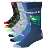 JAMES FIALLO Men's 6 Pairs Stylish Colorful Patterned Dress Socks