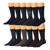 JAMES FIALLO Men's 6 Pairs Stylish Colorful Patterned Dress Socks
