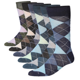 JAMES FIALLO Men's 6 Pairs Stylish Colorful Patterned Dress Socks