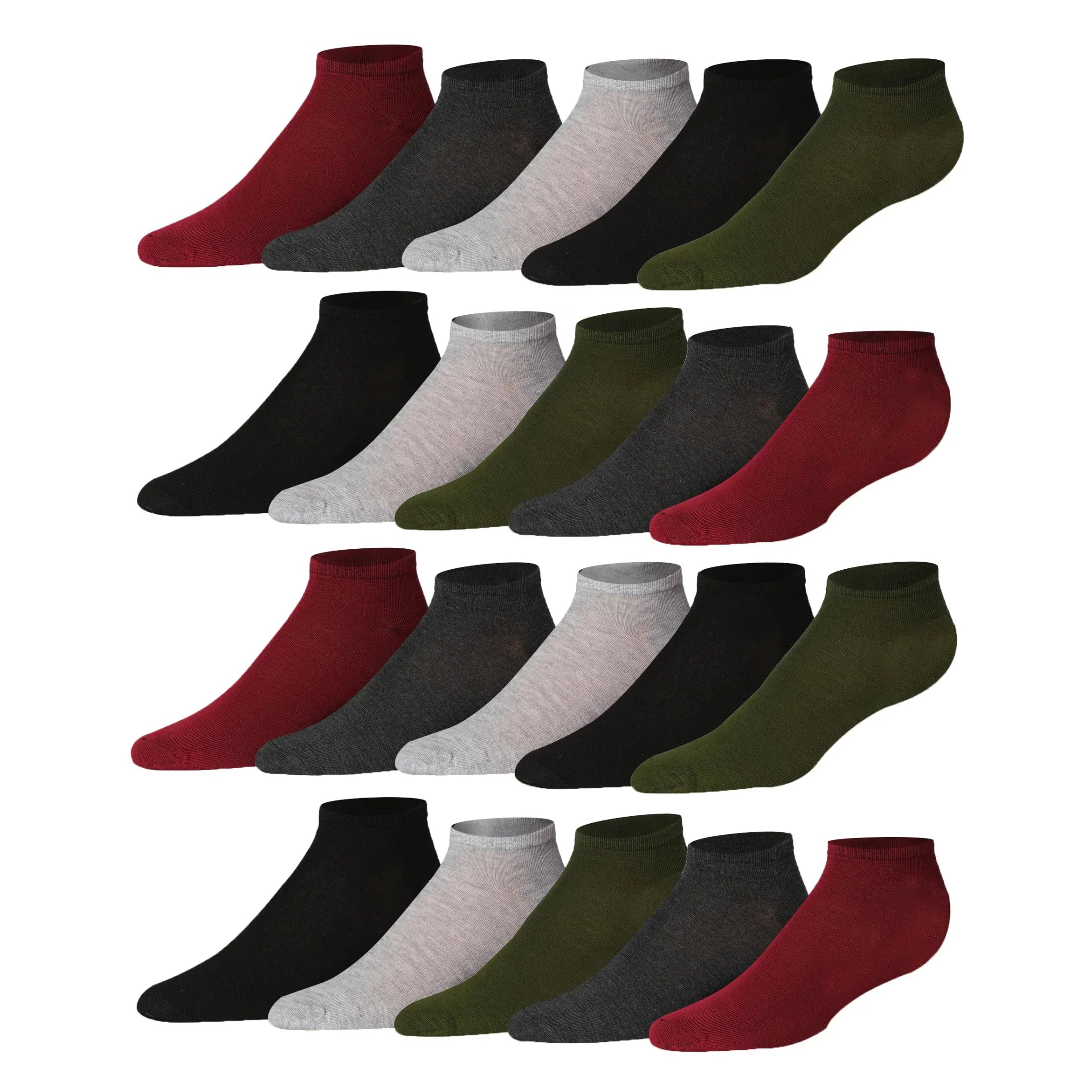 Men's Solid Color No Show Socks