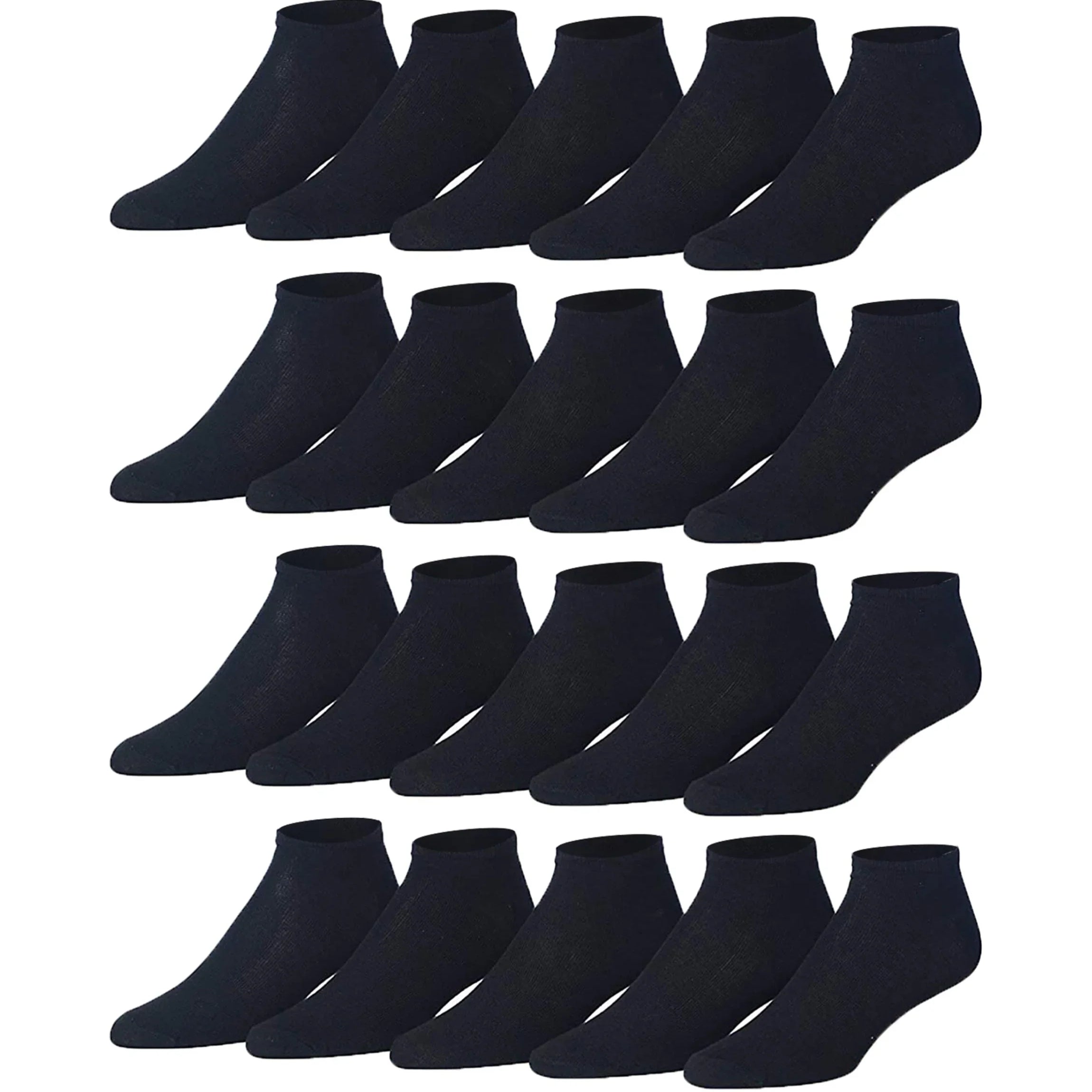 Men's Solid Black No Show Socks