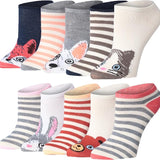 Tipi Toe Women’s Athletic & Novelty Sock Bundle – 12-Pack Cushioned Low-Cut Running Socks & 10-Pack Colorful Fun Ankle Socks, Sizes 9–11