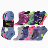 Lovely Lily Pattern Low Cut Socks - 10 Pairs