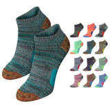 Pair of striped socks with additional pairs displayed in a grid on a white background