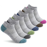 Women's Grey No Show Sport Socks - 6 Pack