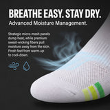 Women’s Classic Triple-Stripe Low Cut Sports Socks – Size 9-11 – Cushioned 12-Pack