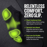 Women's Dark Black No Show Socks - 6 Pack