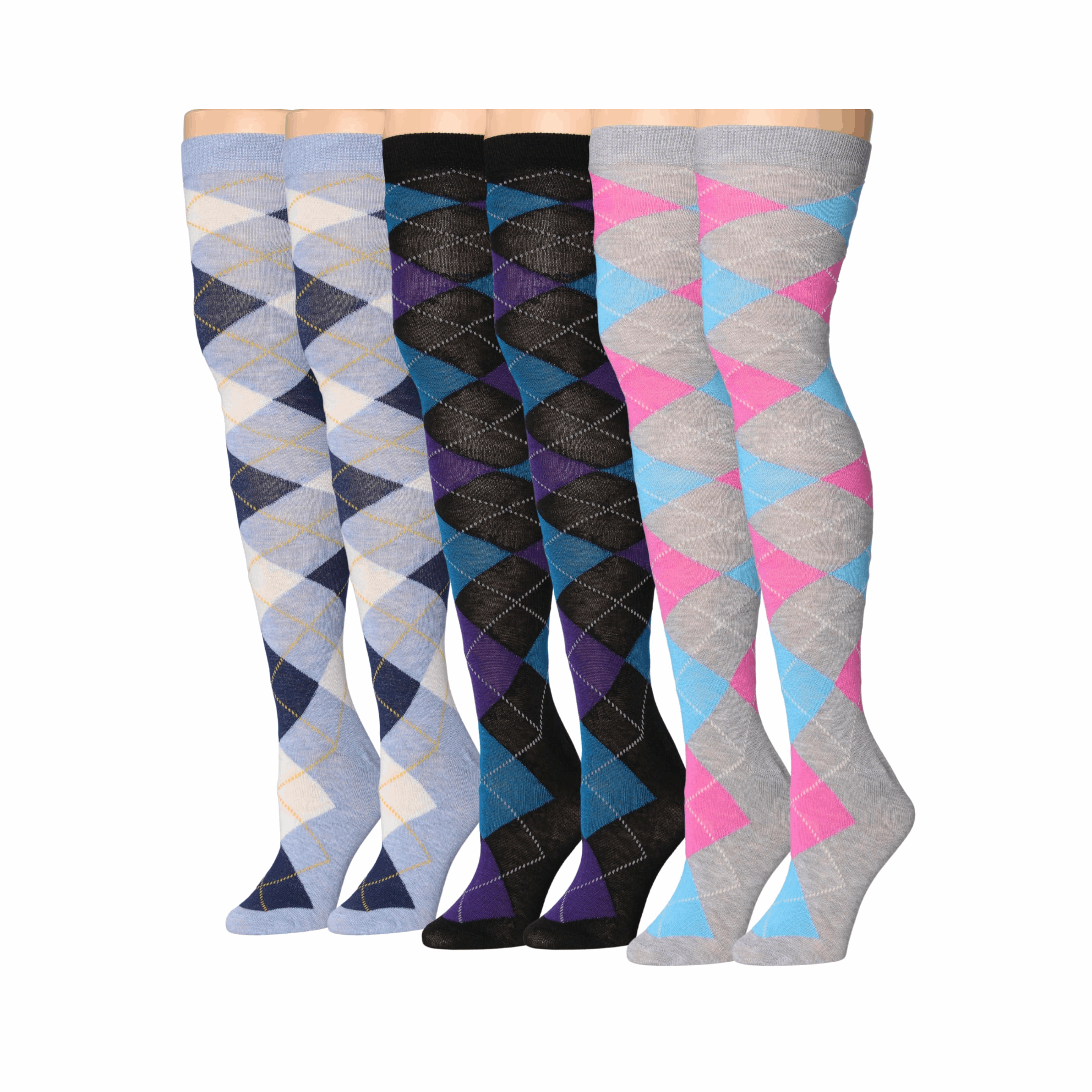Argyle Knee High Socks 