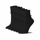 Solid Black Cuff Ruffle Socks