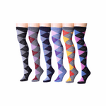 Women's Argyle Knee High Socks