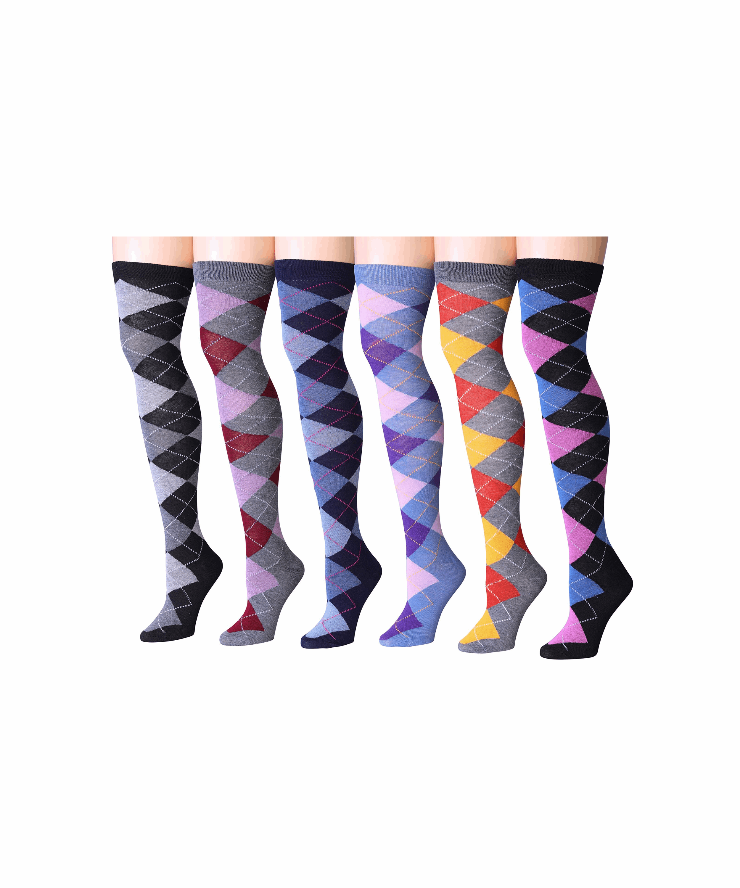 Women's Argyle Knee High Socks