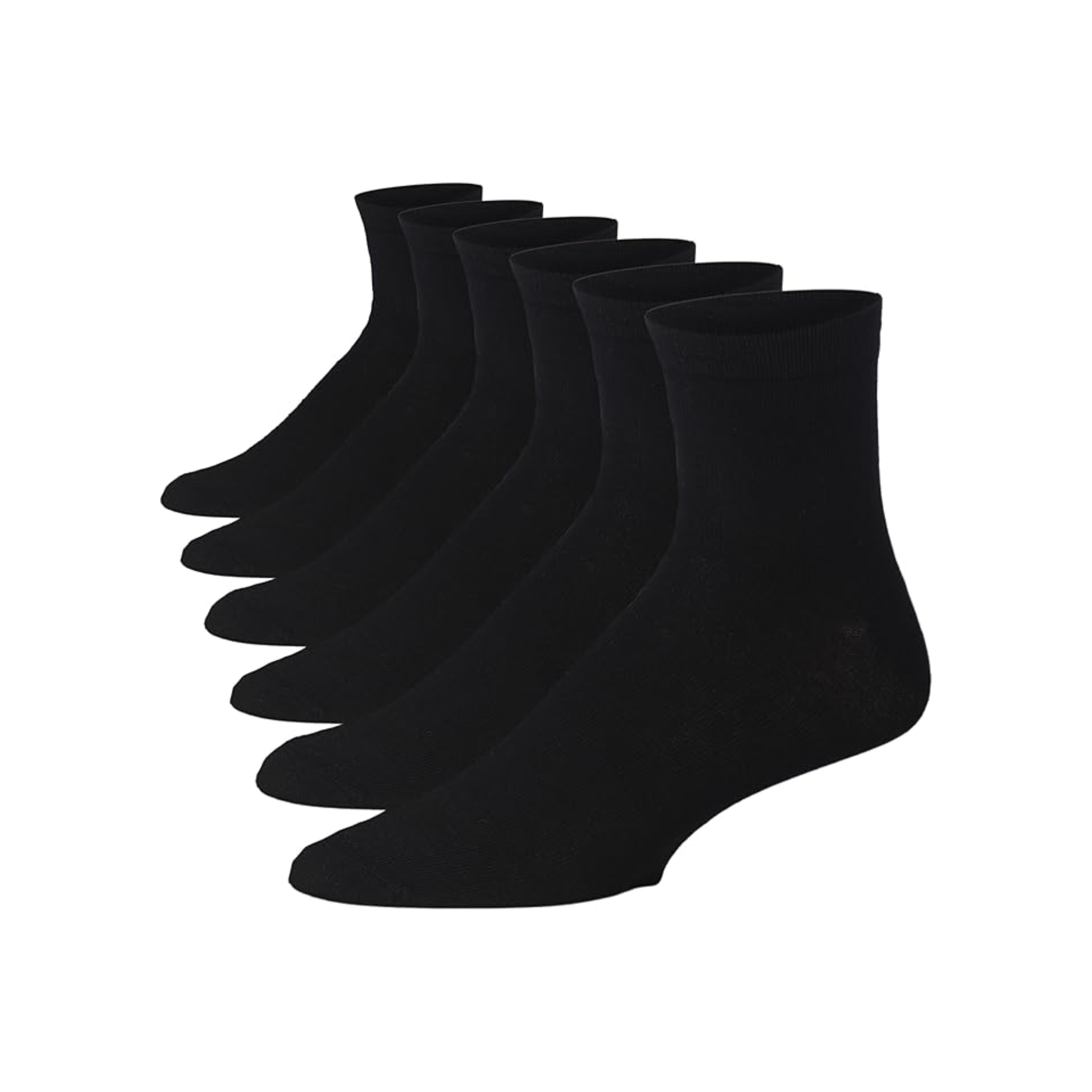 Men's Black Quarter Socks