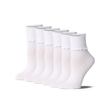 Solid White Cuff Ruffle Socks
