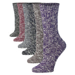  6-Pairs Women's Ragg Cotton Warm Winter Slouchy Colored Socks For Women Crew Boot Socks -  Socks