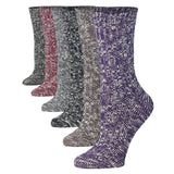  6-Pairs Women's Ragg Cotton Warm Winter Slouchy Colored Socks For Women Crew Boot Socks -  Socks