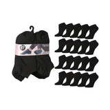  Womens 20 Pack Colorful Plain Black Socks Patterned Low Cut/No Show Socks -  Socks