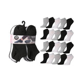  Womens 20 Pack Colorful Classic Black, White, Gray Shades Patterned Low Cut/No Show Socks -  Socks