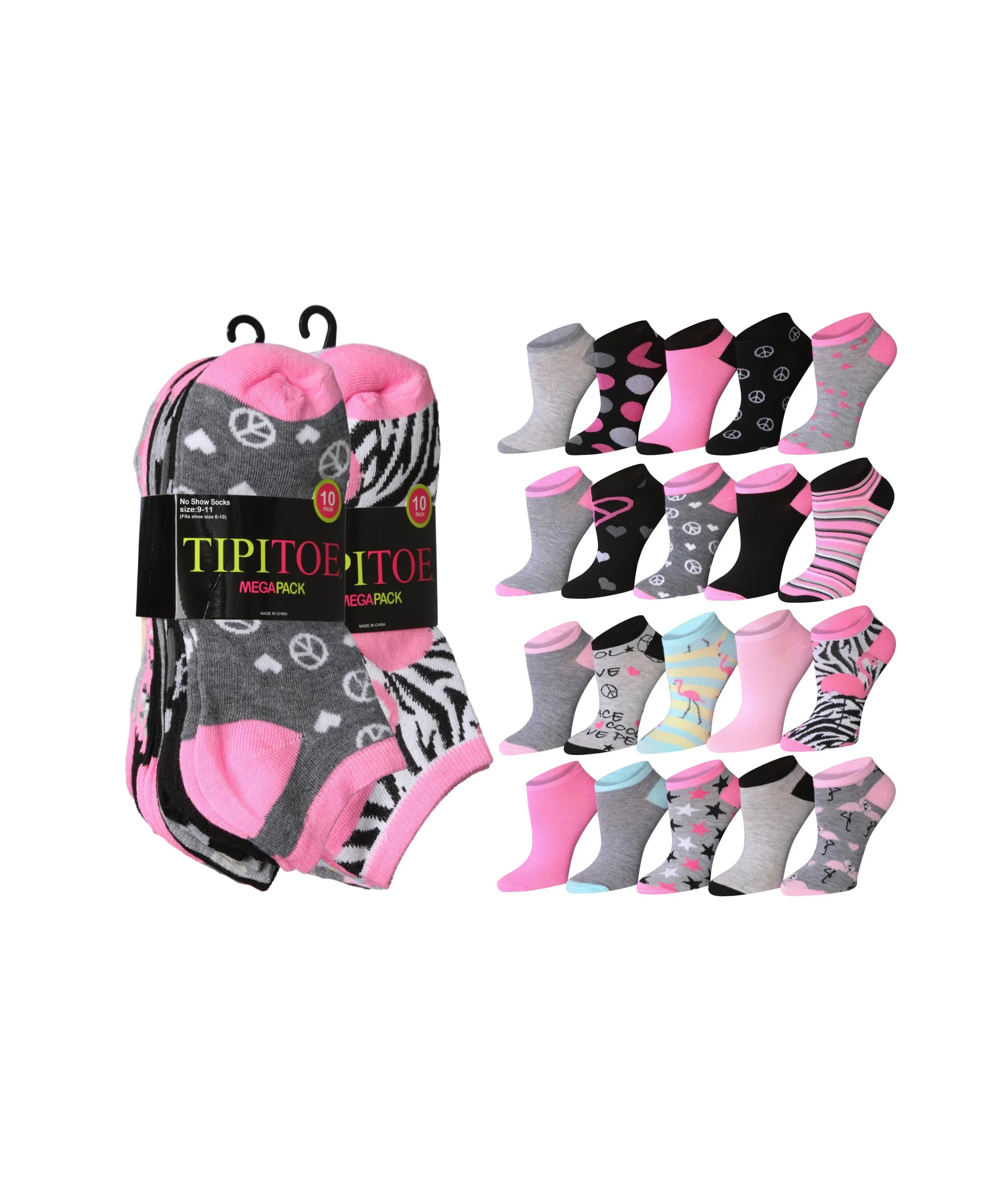 Chic Harmony No Show Socks