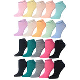  Women's & Girls 20 Pairs Colorful Pastel & Classic Harmony Patterned Ankle/Low Cut Socks -  Socks