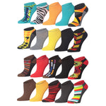  Women's & Girls 20 Pairs Colorful Patterned Bright Fun Mix Cute Ankle Socks For Women -  Socks