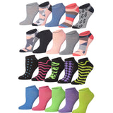  Women's & Girls 20 Pairs Colorful Patterned Everyday Neutrals & Playful Prints Cute Ankle Socks For Women -  Socks