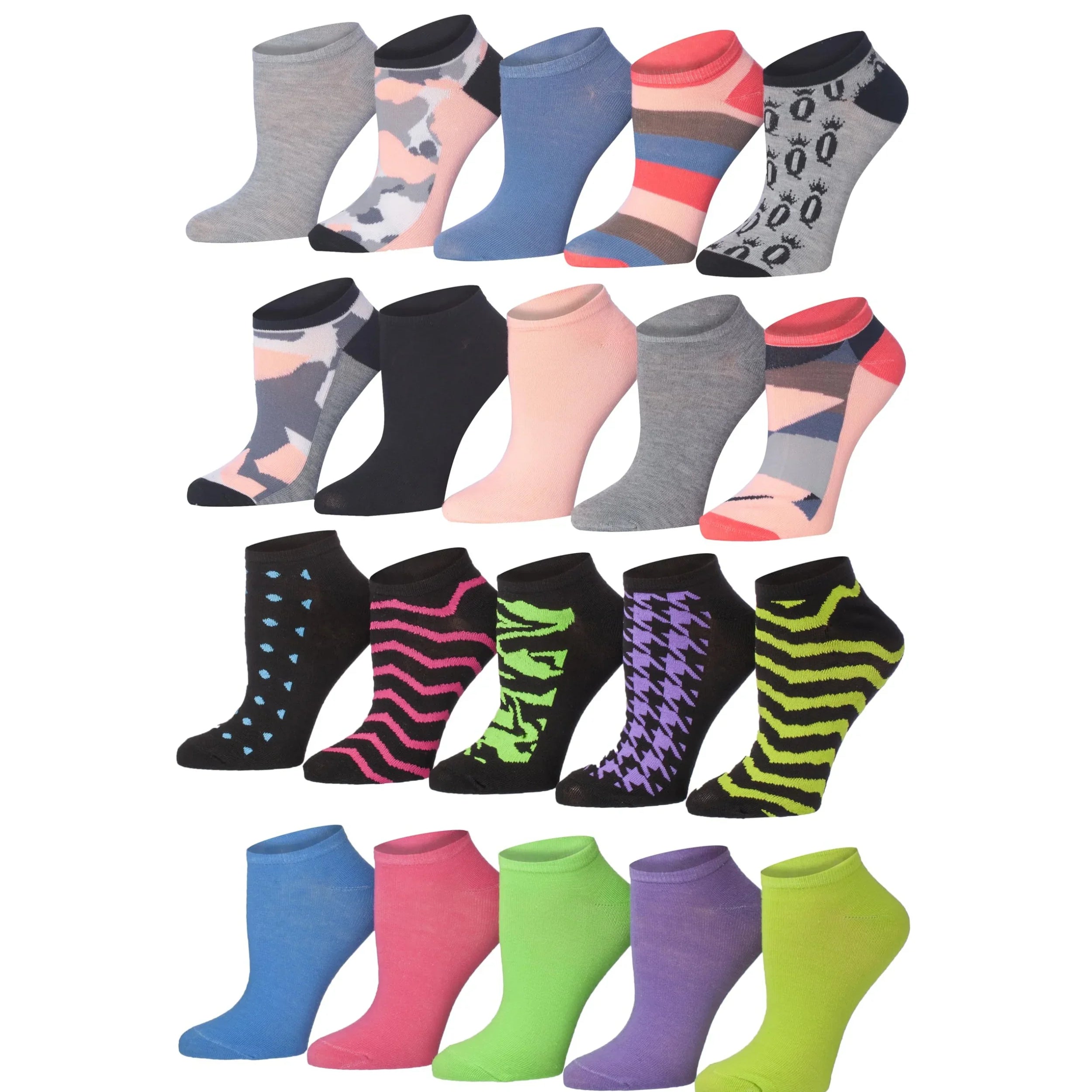 Girls Neutrals Colorful Socks