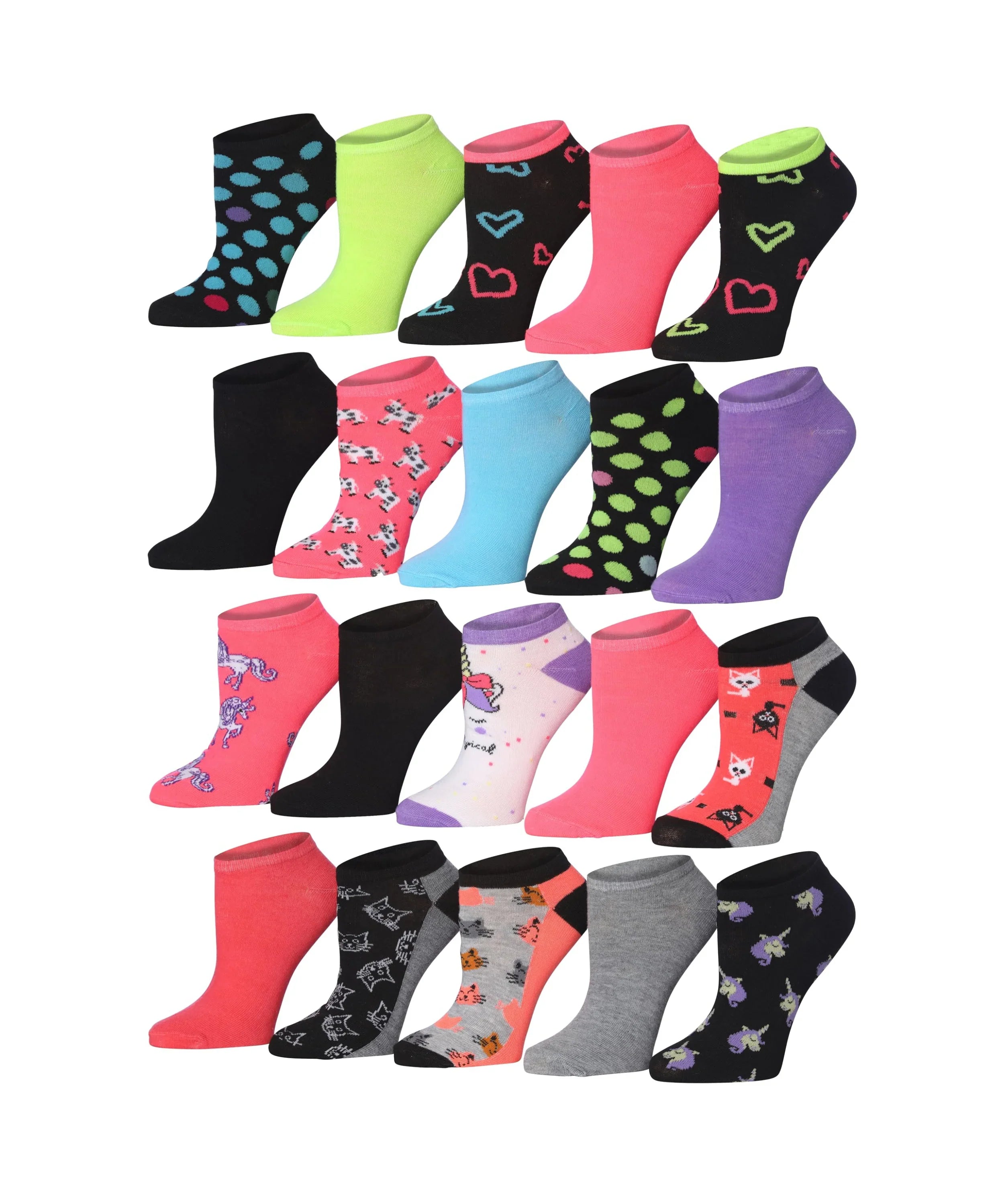 Girls Bold Mix Ankle Socks