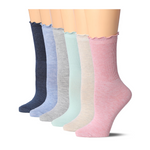 solid color ruffle socks